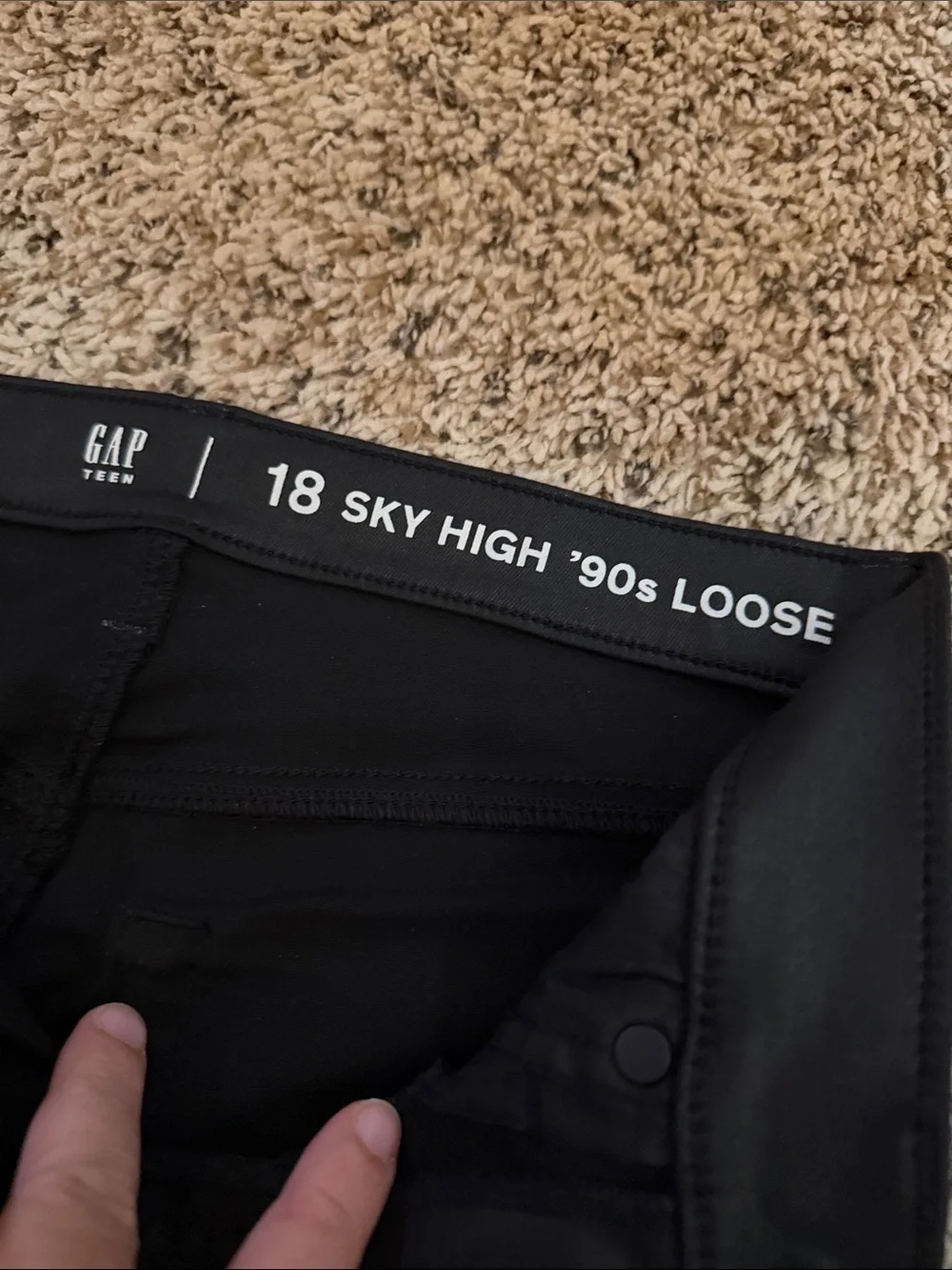 GAP Black stretchy Straight-Leg Jeans for Kids